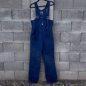 Vintage Blue SKOR Snowsuit Ski Bib Winter Clothing Size Large